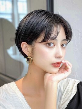 レヴ 草加店(LEV.) 美髪ブルーブラック外ハネボブワイドバング