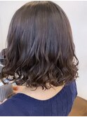 ロブのコテ巻き風パーマ少ししっかり目　新デジタルパーマ