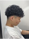 メンズカットツイストスパイラルパーマニュアンスパーマショート