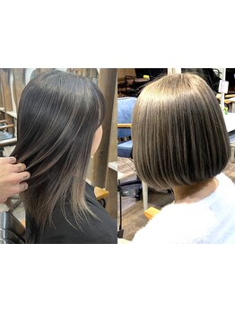 関内駅【暗い白髪染め卒業!】明るい白髪染めで大人女性の気になる白髪もお洒落にカバー*〔白髪染め〕