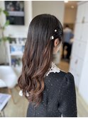 【ヘアアレンジ】ねじりハーフツイン