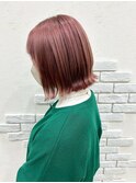 外はねボブ/ピンクベージュ