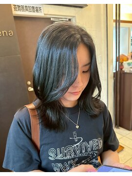 ナナナパレナ 梅田店(nanana parena) 自然な艶とかわいい顔まわりレイヤー◎くびれダークブラウン