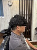 波巻きパーマ