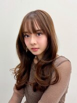 ヒュー 広島(HEW)&nbsp;かわいいシースルーバング韓国くびれレイヤーハッシュカット