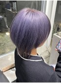 レイヤーカット／ショートレイヤー／ラベンダーカラー