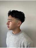 外国人風ラルフカールフェードパーマ