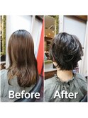 【BeforeAfterショート×パーマ.スガワラ担当.営業スタイル.】