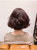 動きのある大人のラウンドボブ