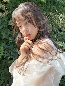 アイティー バイ アルバム 中野店(IT by ALBUM) ゆるハーフお団子_オリーブカラーハイライトカラー_37919