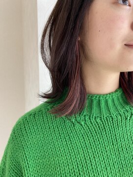 リセテラス (Lycee terrace) インナーカラー　ワインレッド