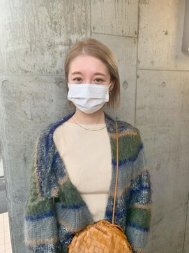 アルカナ 明治神宮前原宿(ARCANA) ミルクティーベージュ×切りっぱなしボブ