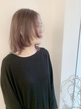 コキュウ(co-kyu) 顔まわり可愛く前上がりマッシュミディアムボブ