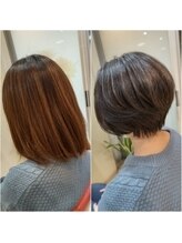 【実際のお客様before&after】ばっさりカットが得意☆H'airでは実際にお店で撮った写真しか使用しません 