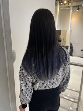 アライブ ハラジュク(ALIVE harajuku) ブルーシルバーグラデーションカラー　ryota