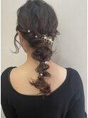 編み下ろし/ヘアセット/ヘアアレンジ/結婚式/イベント/お呼ばれ