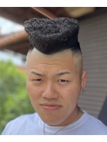 ピシャッとニ代目銀二郎 アフロパーマ【広島/理容室/古民家バーバー二代目銀二郎】