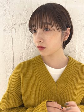 フィルムス 新宿(FILMS) 斜めバング/グレージュカラー/デザインカラー/シルキーベージュ