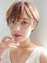 アルバム 池袋(ALBUM) ショートヘア_斜めバンググレージュカラー_29344