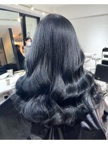 ブレンド 渋谷(BLend)&nbsp;グレージュマチルダボブインナーグレージュ 前髪ブルー