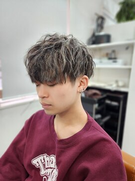 シーバイトリコ 市川(SEA by tricot) シルバーメッシュ/刈り上げマッシュ/ツイスパセット