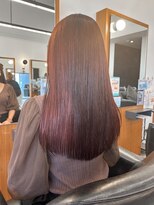 ラヴィ(LaVie produced by ApaKabar)&nbsp;ロングストレートヘア×ピンクブラウンカラー