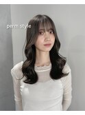 韓国風パーマ/コテ巻き風パーマ/レイヤーカット/韓国ヘア