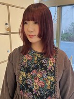 ピピバイヨーク(pipi, by yoke.)&nbsp;マンガバング/姫カット×透明感ケアカラーピンクブラウン