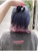 グラデーションカラーネイビーカラーエンドカラールーツカラー