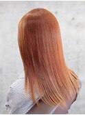 10代20代 オレンジカラー 夏色 春色ブリーチカラー