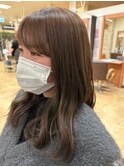 20代30代40代シースルーバングヘア×ショコラアッシュ
