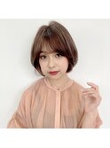 ナチュラルボブ前髪ありイメチェン20代30代40代50代ショートボブ