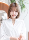 20代30代切りっぱなしレイヤーボブ/髪質改善ストレート/外ハネ