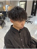 ツイストスパイラルパーマ ツイストパーマ メンズパーマ 眉毛