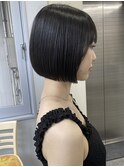 福井　大和田　切りっぱなしボブ　黒髪ボブ　タッセルボブ