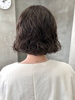 テトヘアー(teto hair)&nbsp;ボブパーマ　くるくるウェーブ　ニュアンスパーマ　ベージュ