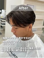 ケンジ 平塚ラスカ店(KENJE) 曲がる縮毛矯正/センターパート/ニュアンスパーマ/メンズ/平塚駅