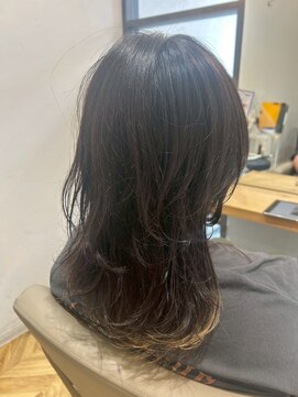 ヘア ルーナ バイ アプリーレ(hair lune by Aprire) 大人可愛いくびれバタフライカット×ナチュラルブラウン艶カラー