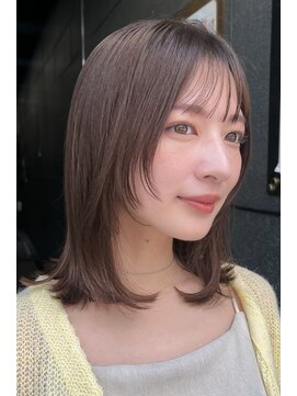 ガーデン 銀座(GARDEN) 顔まわりレイヤー/小顔/ココアベージュ/ミディアム/２０代３０代