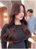 ★似合わせカット韓国 メルティカラーフェミニンロング