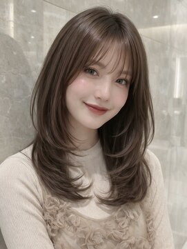 ノア 三宮店(NOA) 【NOA】韓国風くびれレイヤー×透明感ベージュ