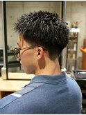 MEN'S/スパイキーショート×テーパーフェード/ビジネスヘア