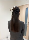 ブリーチなしカラー/ヘアアレンジ/ヘアセット/福岡/10代20代30代