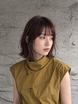 吉 船橋(kici)&nbsp;船橋/外ハネレイヤーボブ/顔まわりカット/ボルドーブラウン