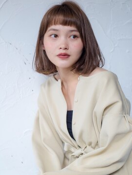 ロンド パルティール 大宮(Lond partir) 斜めバンググレージュカラーシルキーべジュマッシュパーマ[大宮]