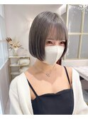 ミニボブ☆ミルクティーグレージュカラー