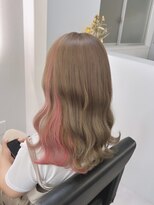 シェイロ(Cielro)&nbsp;《デザインカラー》ミルクティー×ポイントピンクカラー