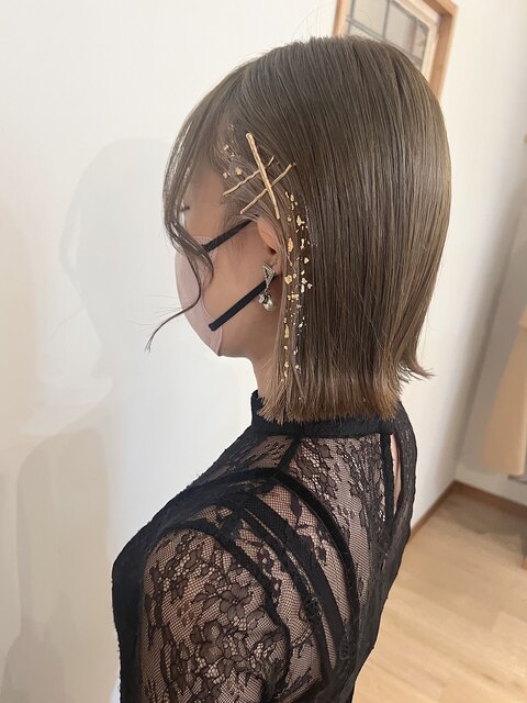 ヘアアレンジ ボブ【stylist：Yumi】