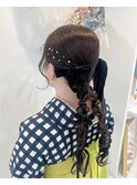 ツインポニーテールアレンジ