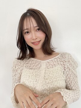 ゼスト 吉祥寺店(ZEST) ミディアムレイヤー/くびれヘア/ベージュカラー　吉祥寺桜